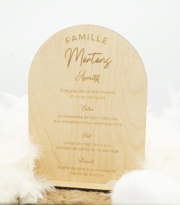 Simple et original, notre menu personnalisable pour votre table