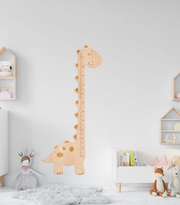 Décoration murale d'une courbe de croissance dinosaure - matière multiplex bouleau