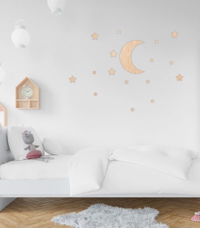 Lune et étoiles pour chambre d'enfant