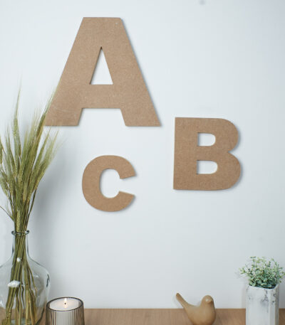 Lettres décoratives Arial murales en bois MDF