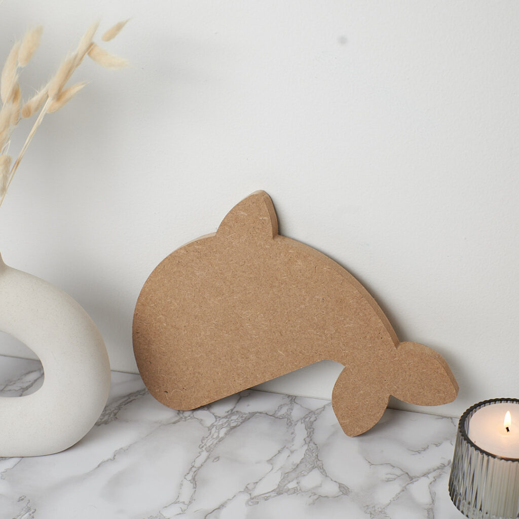 Décoration baleine en MDF à peindre ou à personnaliser pour chambre d'enfant ou intérieur