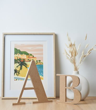 Lettres décoratives à poser Justus en bois MDF